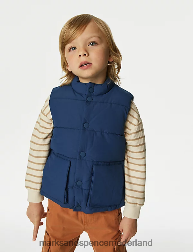 Marks & Spencer kinderen gewatteerd stormwear gilet marine kleding N8VZP8495