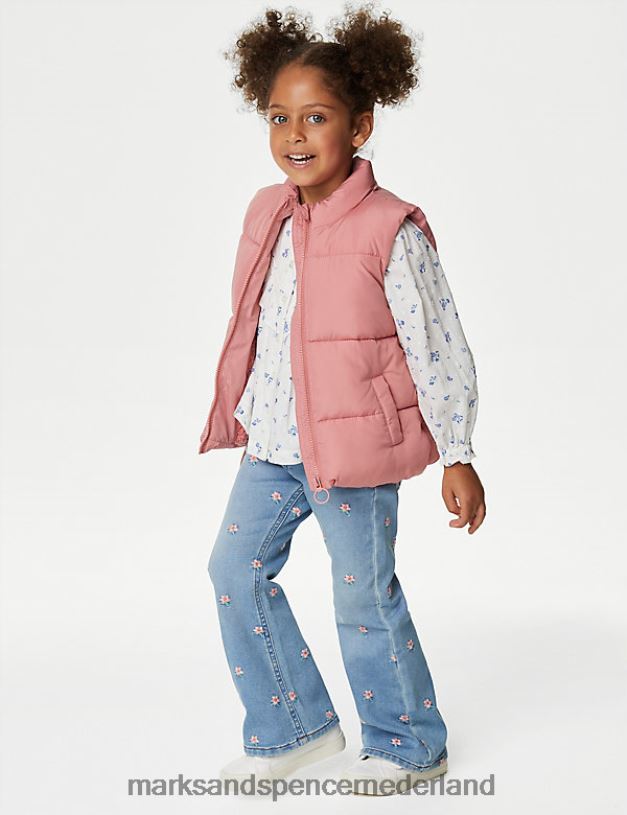 Marks & Spencer kinderen gewatteerd stormwear gilet roze roze kleding N8VZP9601