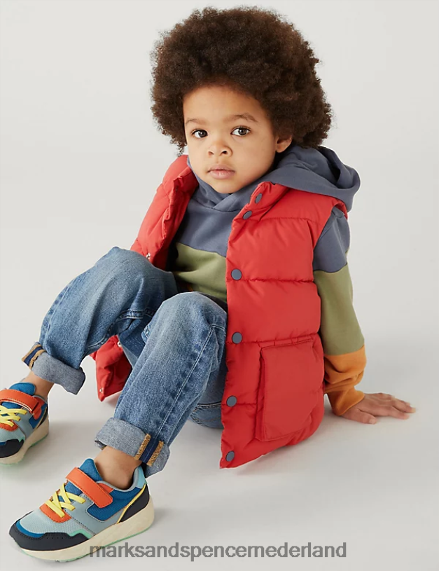 Marks & Spencer kinderen gewatteerd stormwear gilet steen kleding N8VZP8217