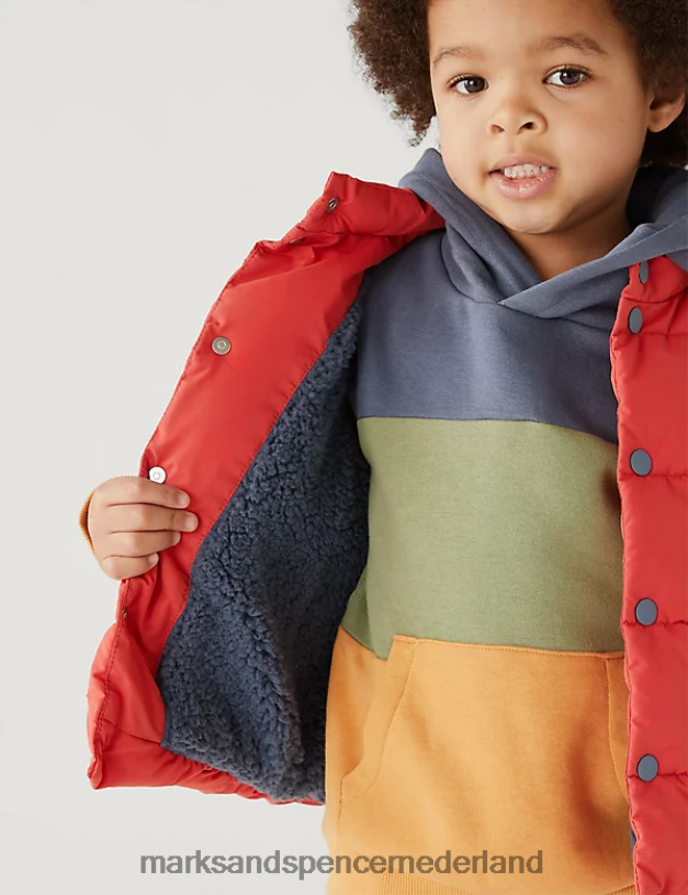 Marks & Spencer kinderen gewatteerd stormwear gilet steen kleding N8VZP8217