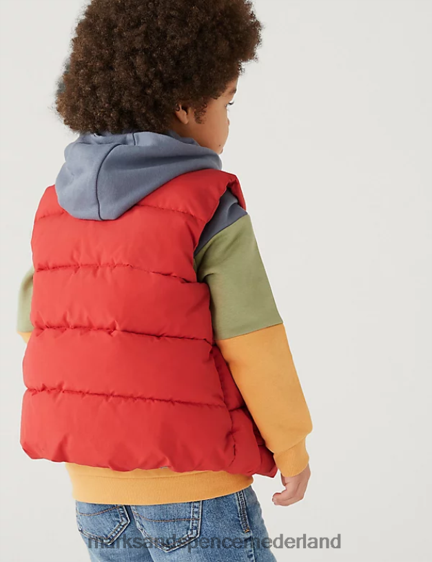 Marks & Spencer kinderen gewatteerd stormwear gilet steen kleding N8VZP8217