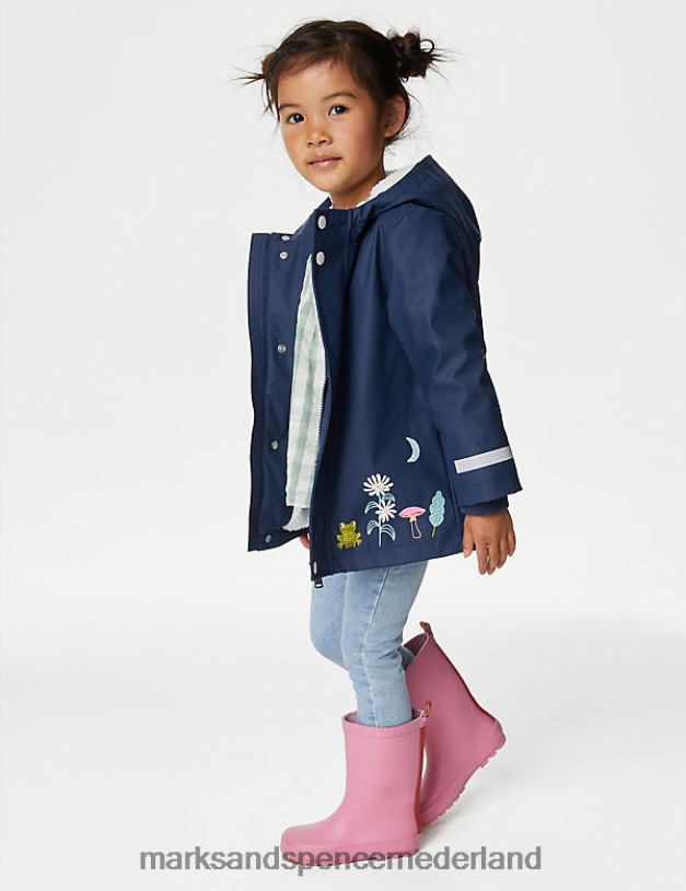 Marks & Spencer kinderen stormwear vissersjas met capuchon en bloemenprint marine mix kleding N8VZP8792