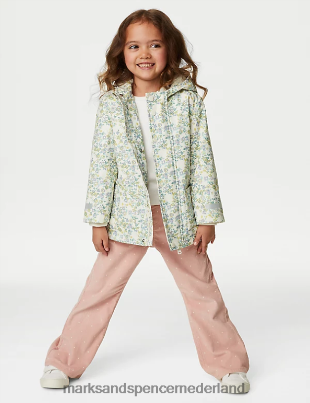 Marks & Spencer kinderen stormwear vissersjas met capuchon en bloemenprint multi kleding N8VZP8805