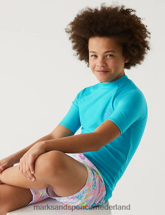 Marks & Spencer kinderen uitslag vest helder aqua kleding N8VZP8753