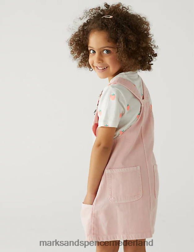 Marks & Spencer kinderen 2-delige katoenrijke aardbeienoutfit roze kleding N8VZP9460