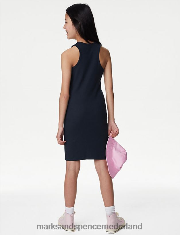 Marks & Spencer kinderen 2 stuks katoenrijke geribbelde jurken geel mengsel kleding N8VZP9166