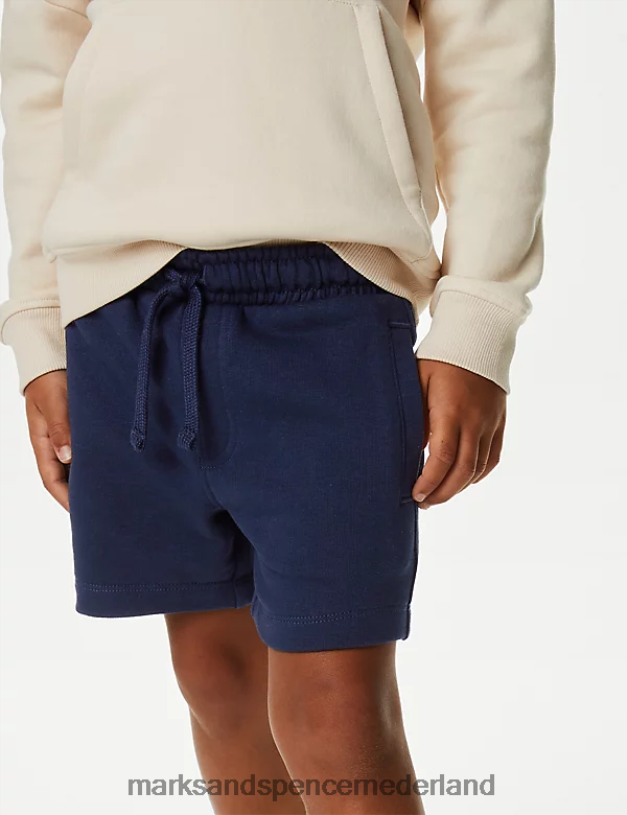 Marks & Spencer kinderen 2 stuks katoenrijke shorts zwarte mix kleding N8VZP8024