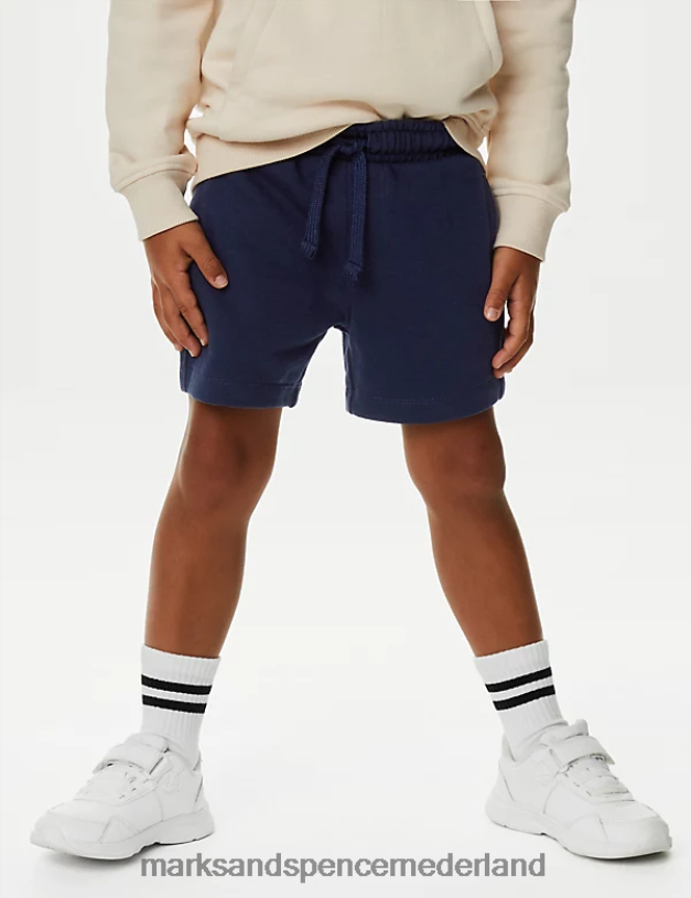 Marks & Spencer kinderen 2 stuks katoenrijke shorts zwarte mix kleding N8VZP8024