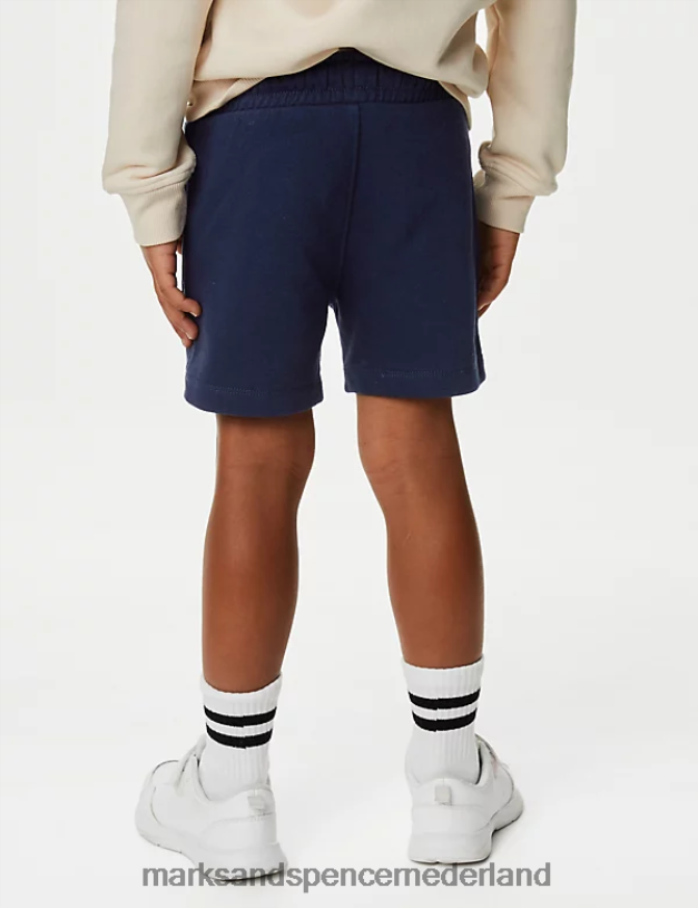 Marks & Spencer kinderen 2 stuks katoenrijke shorts zwarte mix kleding N8VZP8024