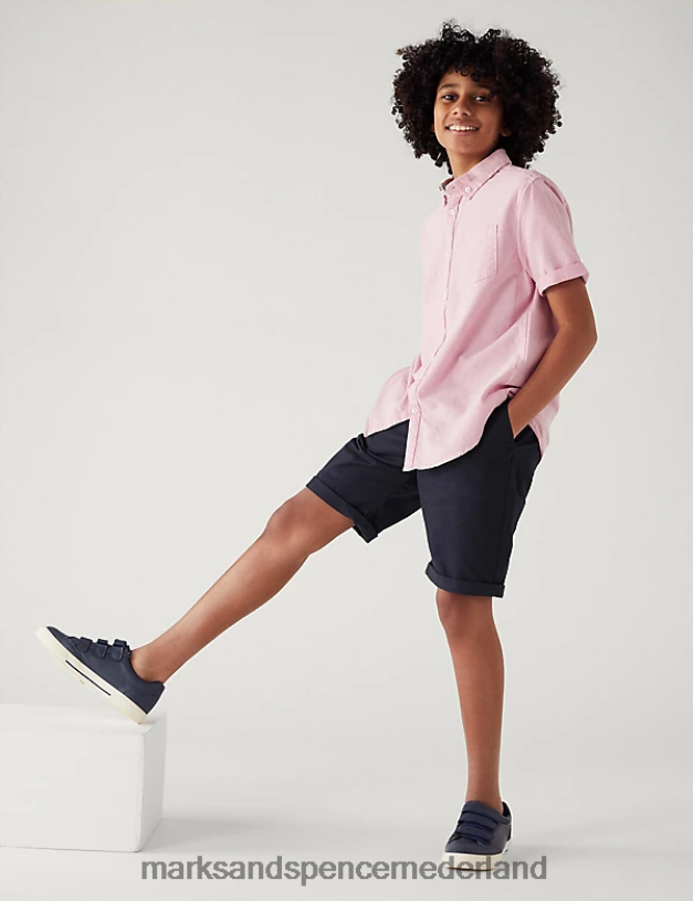 Marks & Spencer kinderen katoenrijke chinoshort marine kleding N8VZP8897
