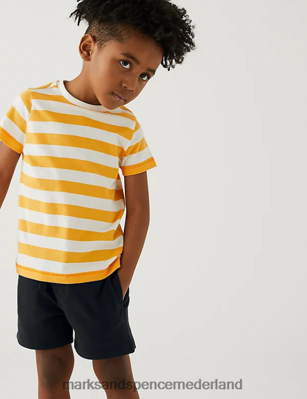 Marks & Spencer kinderen katoenrijke effen short zwart kleding N8VZP8482