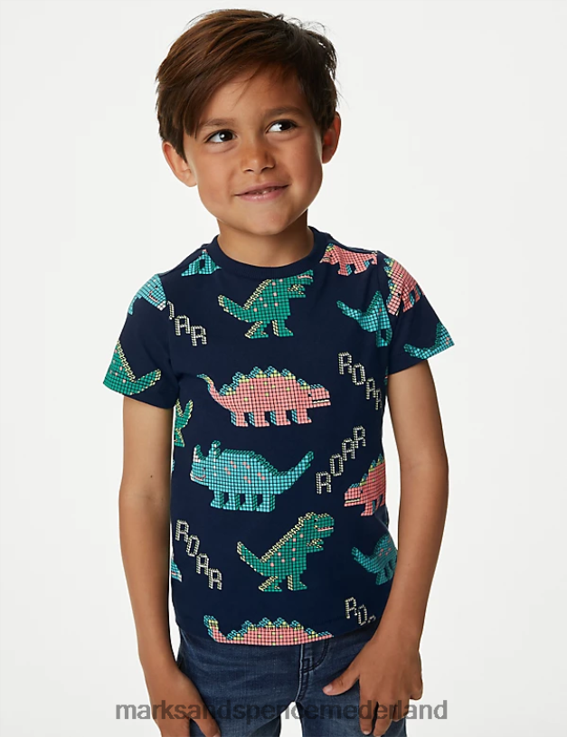 Marks & Spencer kinderen 2 stuks puur katoenen t-shirts multi kleding N8VZP8019
