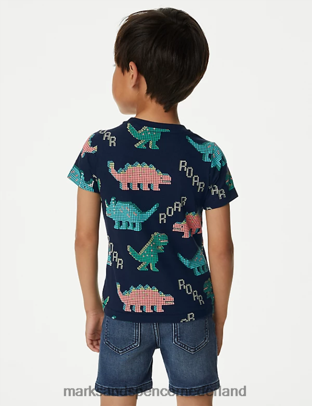 Marks & Spencer kinderen 2 stuks puur katoenen t-shirts multi kleding N8VZP8019