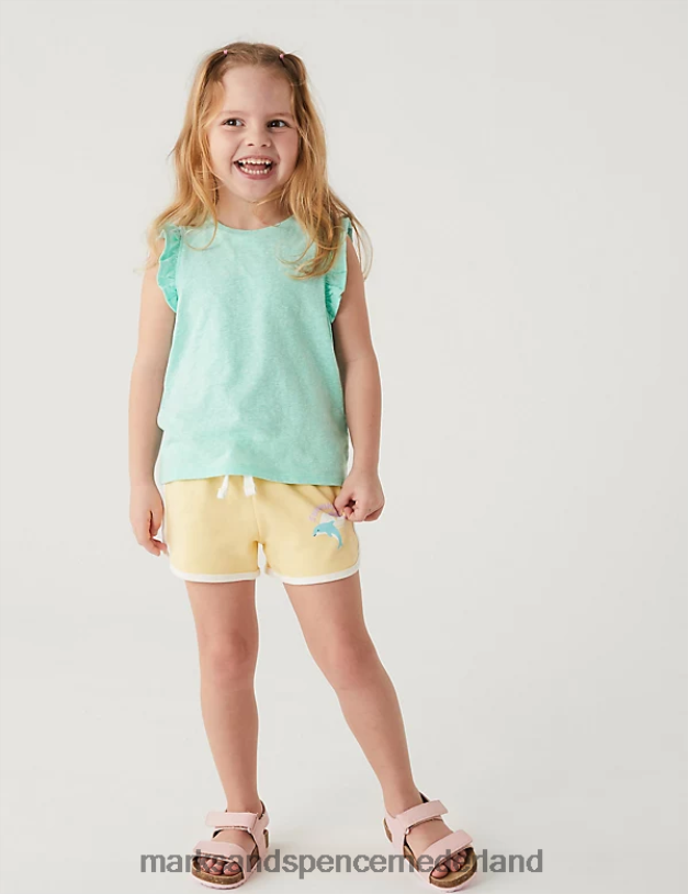 Marks & Spencer kinderen T-shirt van katoenmix aquatisch kleding N8VZP9440
