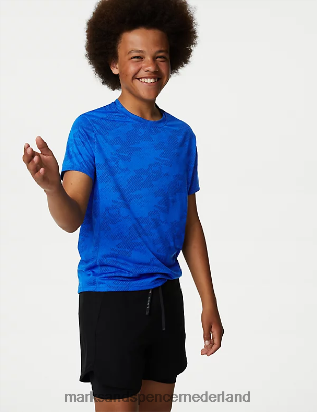 Marks & Spencer kinderen bedrukt sportshirt kobalt kleding N8VZP8207