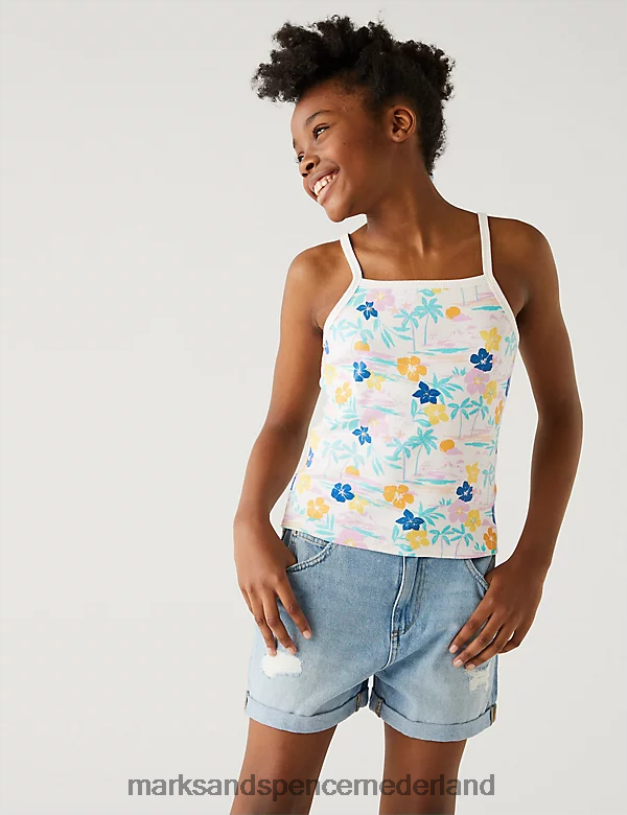 Marks & Spencer kinderen 3 stuks katoenrijke vesten met print multi kleding N8VZP9663