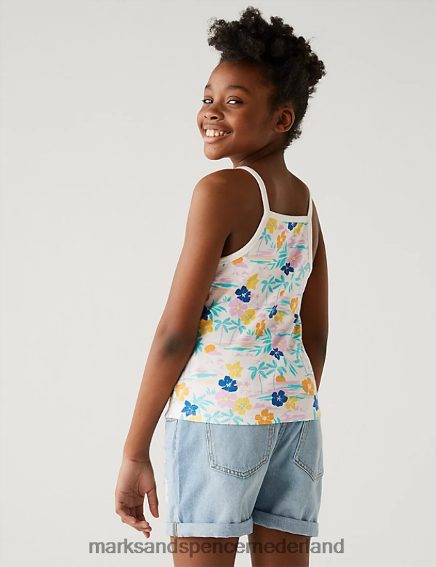 Marks & Spencer kinderen 3 stuks katoenrijke vesten met print multi kleding N8VZP9663