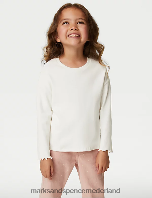 Marks & Spencer kinderen katoenrijke geribde top room kleding N8VZP9396
