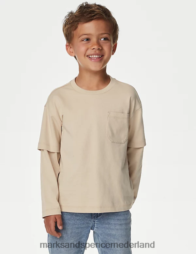 Marks & Spencer kinderen puur katoenen topje steen kleding N8VZP8267