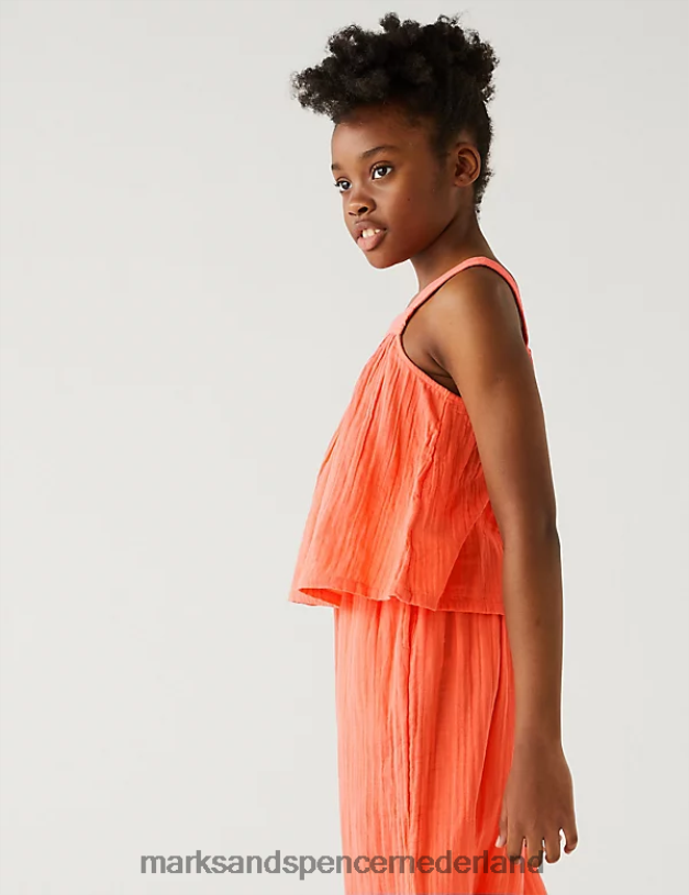 Marks & Spencer kinderen puur katoenen vest koraal kleding N8VZP8687