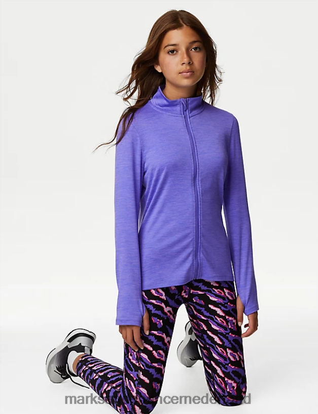 Marks & Spencer kinderen ritssluiting bovenaan helder paars kleding N8VZP8978