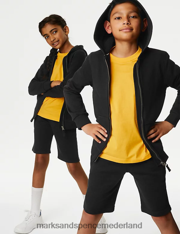 Marks & Spencer kinderen schoolsweatshirt met capuchon zwart kleding N8VZP8104