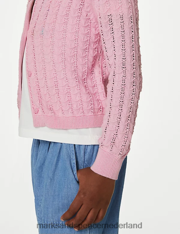 Marks & Spencer kinderen vest van puur katoen roze roze kleding N8VZP9515
