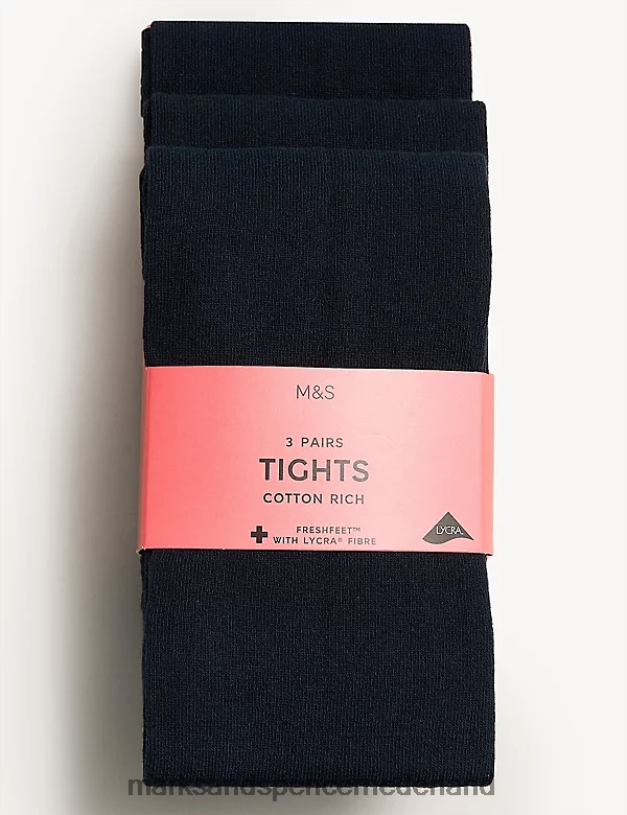 Marks & Spencer kinderen 3 paar schoolmaillots marine kleding N8VZP9043