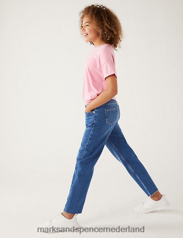 Marks & Spencer kinderen Denim jeans met rechte pijpen donker denim kleding N8VZP9521