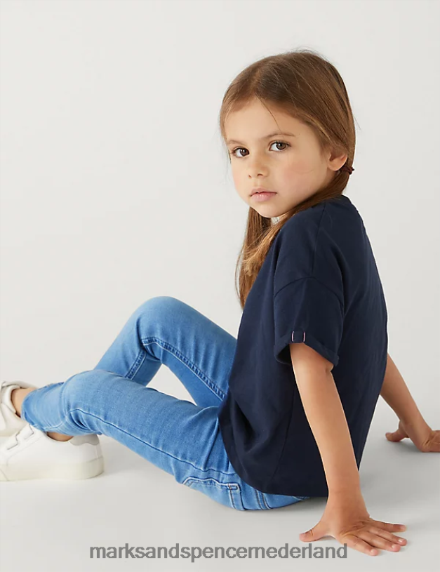 Marks & Spencer kinderen denimjegging middelblauwe denim kleding N8VZP9541