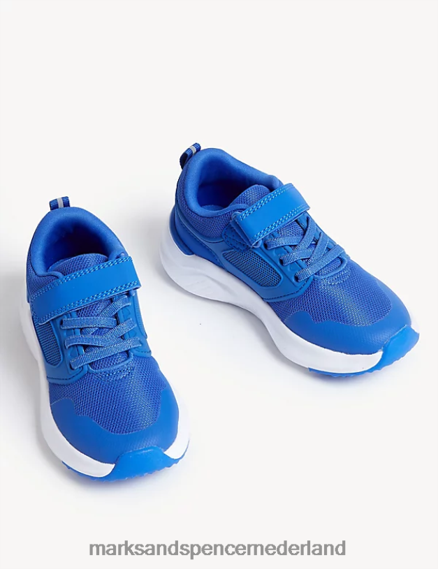 Marks & Spencer kinderen Freshfeet riptape-sportsneakers blauw schoenen N8VZP9960
