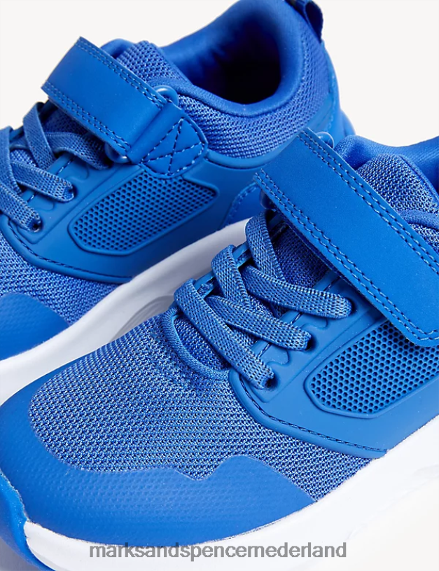 Marks & Spencer kinderen Freshfeet riptape-sportsneakers blauw schoenen N8VZP9960