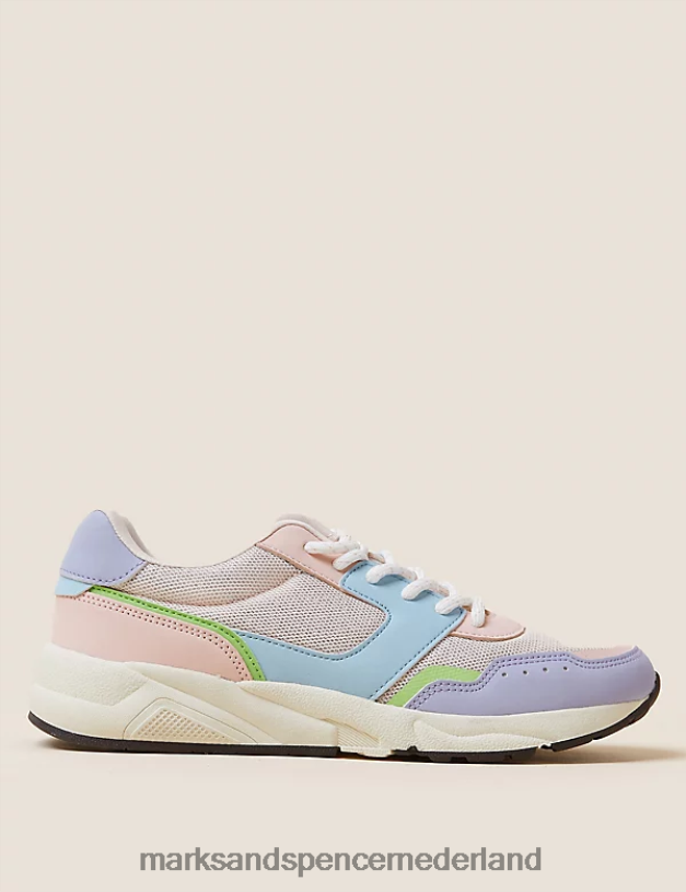 Marks & Spencer kinderen Freshfeet sneakers met kleurblokken multi schoenen N8VZP9905