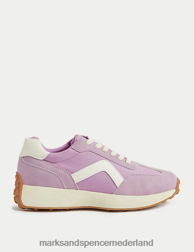 Marks & Spencer kinderen Freshfoot-trainers roze schoenen N8VZP9534