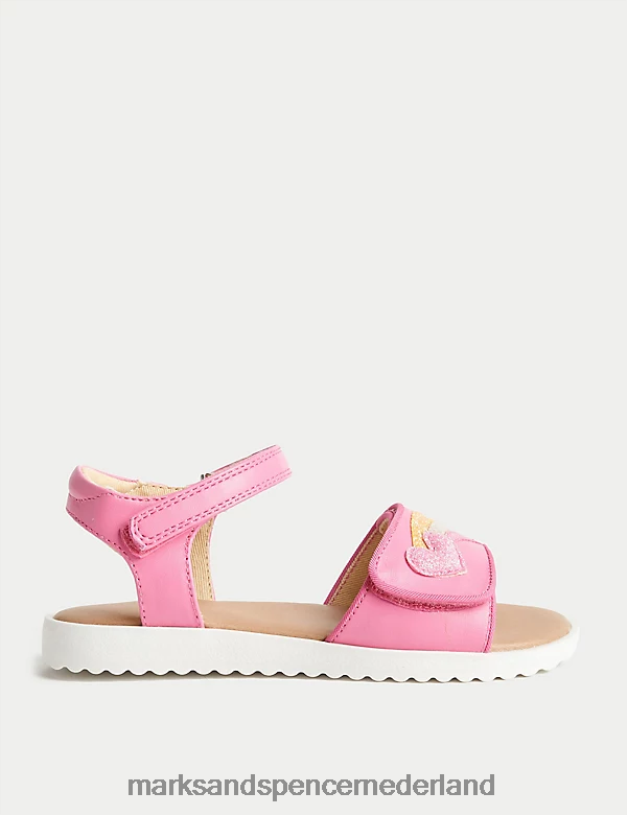 Marks & Spencer kinderen Sandalen met regenboog-scheurband roze schoenen N8VZP9898