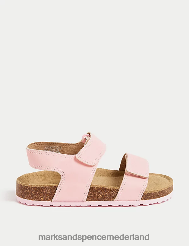 Marks & Spencer kinderen Sandalen met riptape-voetbed roze schoenen N8VZP8969