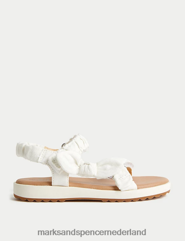 Marks & Spencer kinderen ruches trekkers wit schoenen N8VZP9954