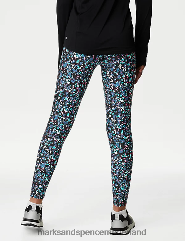 Marks & Spencer kinderen bedrukte sportlegging zwarte mix schooluniform N8VZP9310