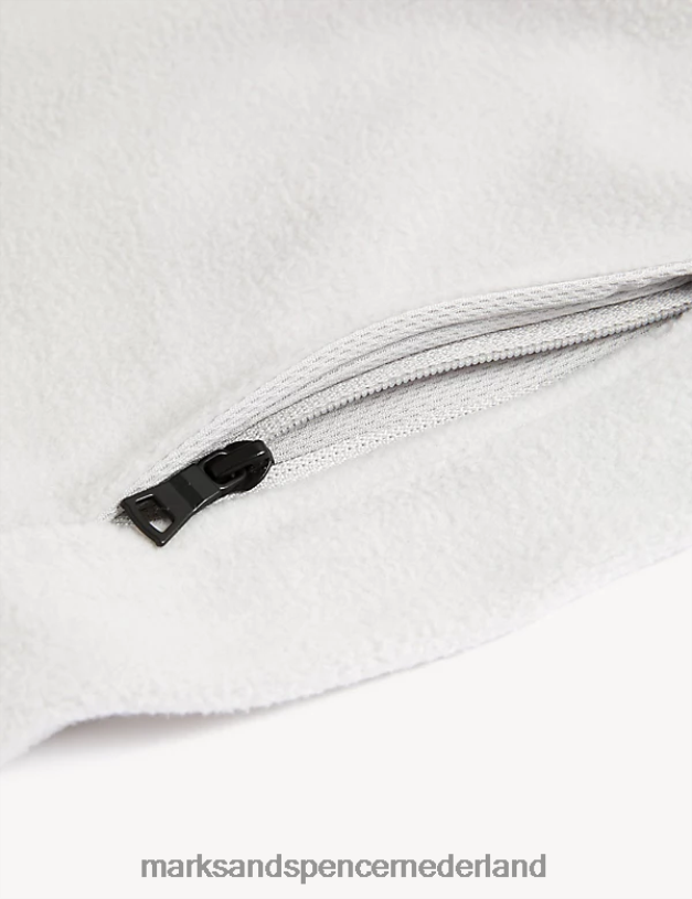 Marks & Spencer kinderen fleece met ritssluiting grijze mergel schooluniform N8VZP8952