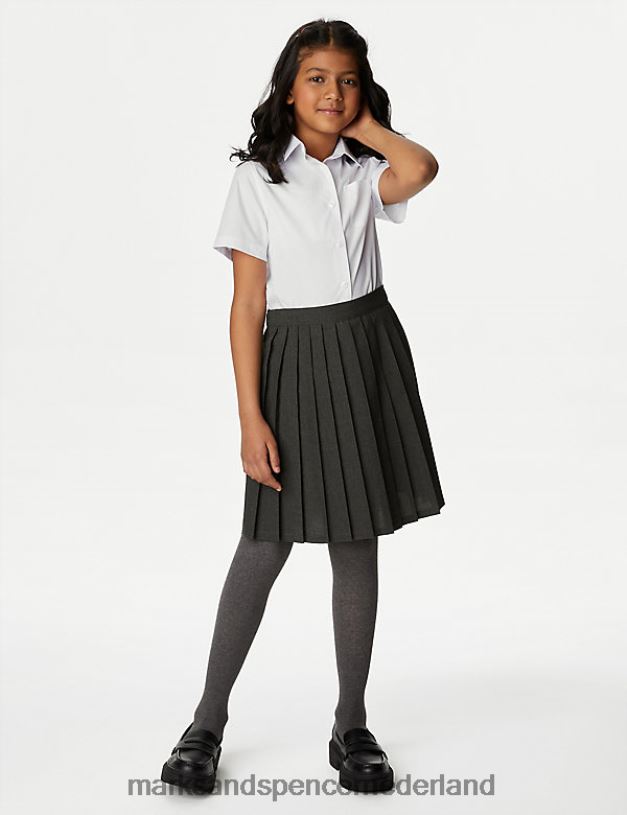 Marks & Spencer kinderen Gemakkelijk aan te trekken, trek aan de schoolrok grijs schooluniform N8VZP9266