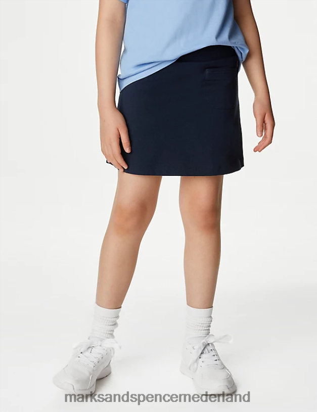 Marks & Spencer kinderen katoen met stretch sportschoolskorts marine schooluniform N8VZP9467