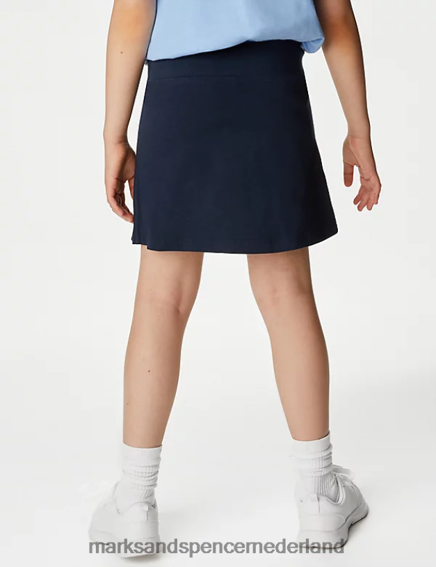 Marks & Spencer kinderen katoen met stretch sportschoolskorts marine schooluniform N8VZP9467