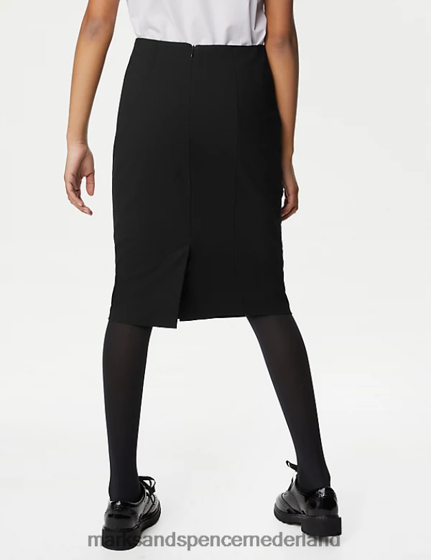 Marks & Spencer kinderen lange schoolkokerrok zwart schooluniform N8VZP9666