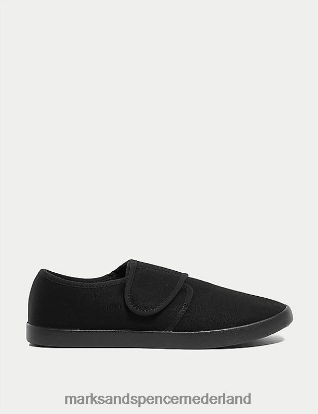 Marks & Spencer kinderen gymschoenen van riptape zwart schooluniform N8VZP8367