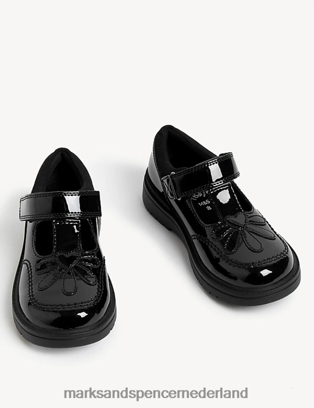 Marks & Spencer kinderen lakleren schoolschoenen zwart schooluniform N8VZP8972