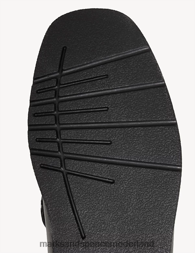 Marks & Spencer kinderen leren slip-on loafer schoolschoenen zwart schooluniform N8VZP8757