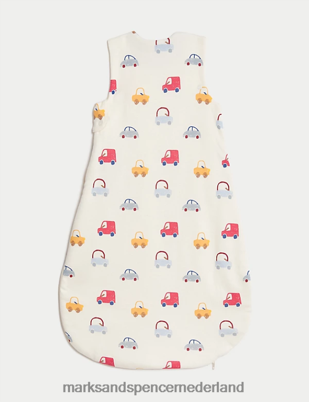 Marks & Spencer unisex puur katoenen transportslaapzak van 1,5 tog wit/medio blauw accessoires N8VZP7272