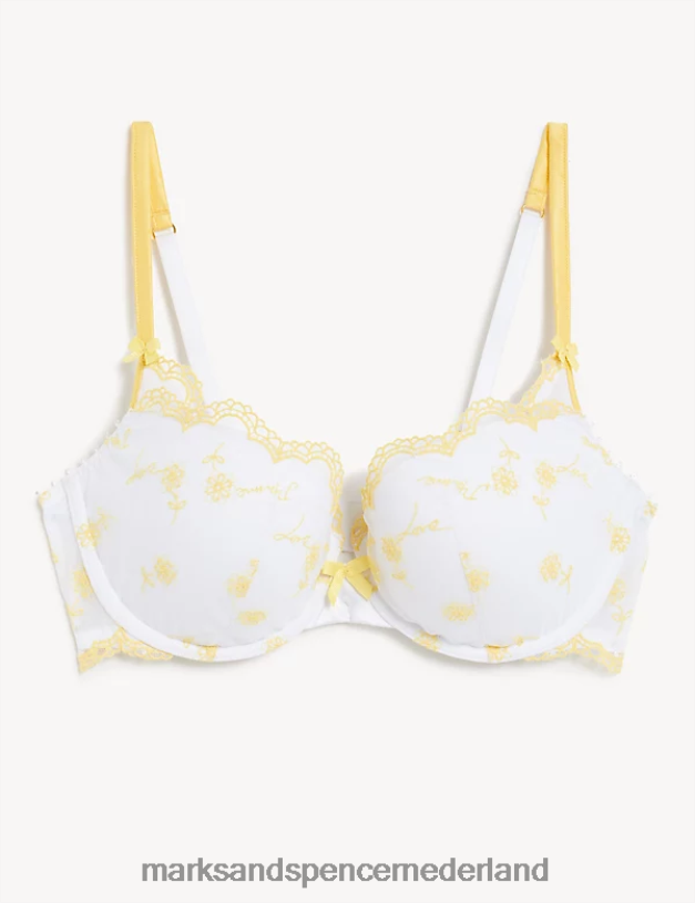 Marks & Spencer unisex Evaline push-up balconette-bh witte mix kleding N8VZP4112