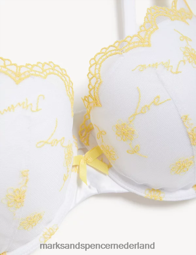 Marks & Spencer unisex Evaline push-up balconette-bh witte mix kleding N8VZP4112