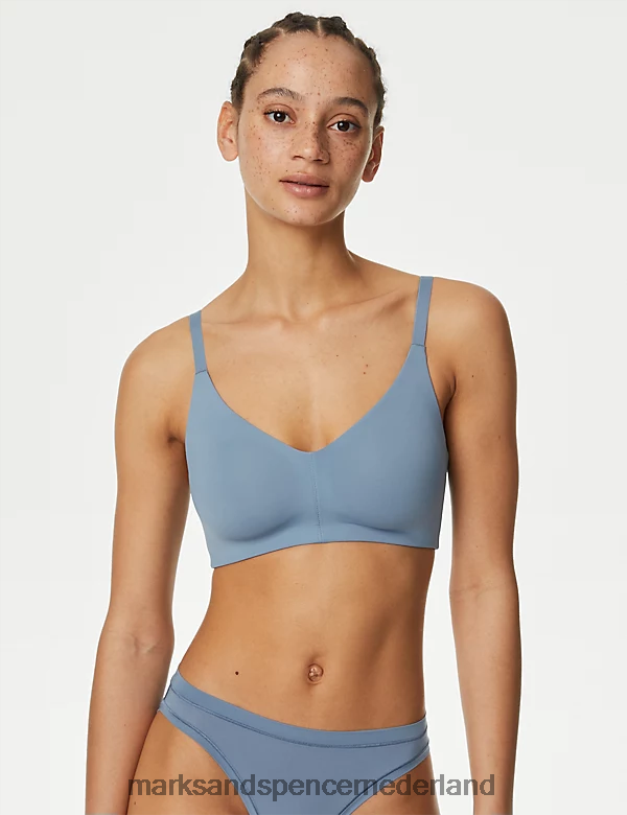 Marks & Spencer unisex Flexifit beugelbeha zonder beugel grijs blauw kleding N8VZP4141